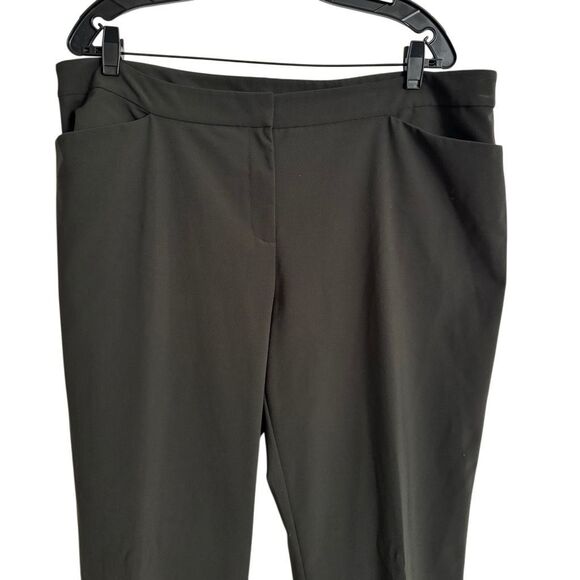 Eileen Fisher Straight Leg Pants XL Dark Green - Picture 2 of 6